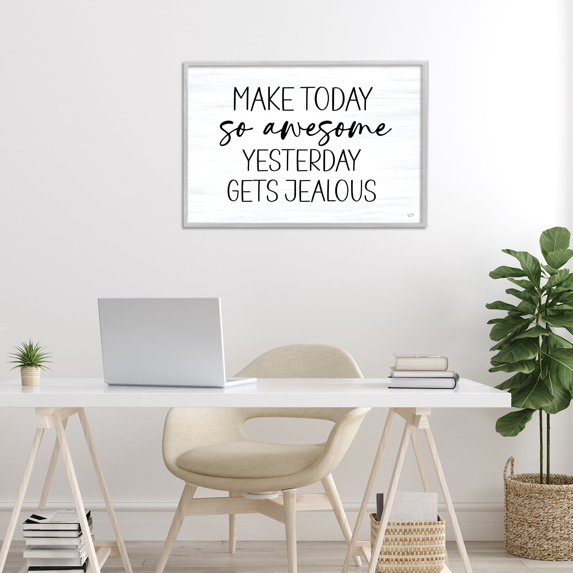 Stupell Industries Today So Awesome Yesterday Jealous Gray Framed Giclee Art, design by Lux + Me Designs