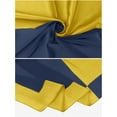 thumbnail image 4 of INSPIRE CHIC Women Contrast Color 35" Large Scarf Satin Silky Square Head Wrap Bandanas Navy Blue Yellow 90x90cm/35.4x35.4", 4 of 6