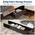thumbnail image 4 of Danolapsi Full Bed Frame with 3 Large Storage Drawers,Fabric Upholstered Platform Bed,Full Size Platform Bed Frame,Wooden Slats Support,No Box Spring Needed,Noise Free,Easy Assembly,Grey, 4 of 8