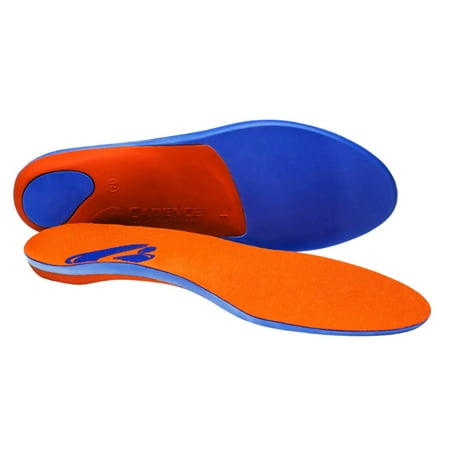 Cadence Insoles Orthotic Shoe Insoles ((B) Men 3.5-4.5, Women 4.5-5.5, Orange)