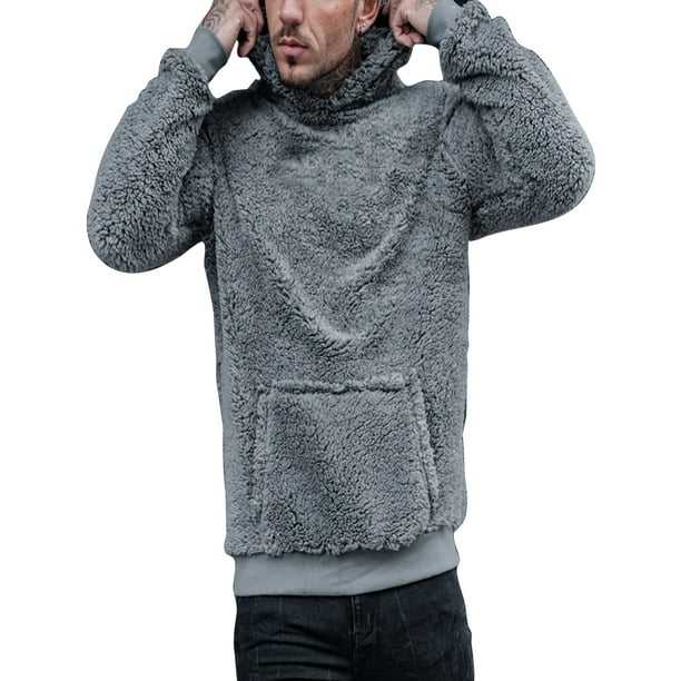 Fluffy hoodie hotsell for men
