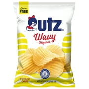 Utz Wavy Original Potato Chips, Gluten-Free, 2.75 oz Bag
