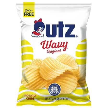 Utz Wavy Original Potato Chips, Gluten-Free, 2.75 oz Bag