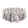 thumbnail image 5 of White Cow Dot Pattern Round Tablecloth 60"x60",Wrinkle Wipeable Table Cloth for Kitchen Dining Room Picnic Patio Party, 5 of 6