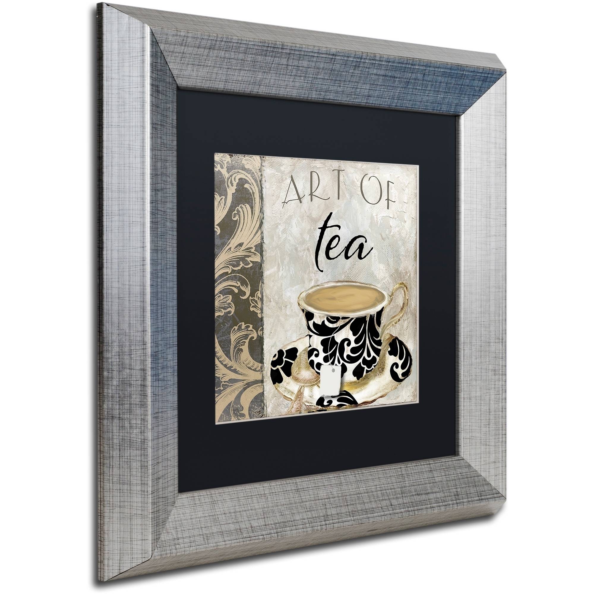 Trademark Fine Art "Art of Tea I" Canvas Art by Color Bakery Black Matte, Silver Frame