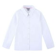thumbnail image 1 of Bienzoe Blusa de Manga Larga Abullonada de Algodón para Niña Grande de la Escuela Uniforms Blanca L, 1 of 11