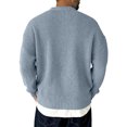 thumbnail image 3 of Men Oversized Chunky Knit Sweater Crew Neck Drop Shoulder Long Sleeve Loose Fit Solid Pullover Jumper for Fall Winter, 3 of 3