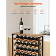 thumbnail image 4 of VEVOR 48 Bottle Wine Rack, 8-Tier, Freestanding Floor Display Wine Storage Shelves with Wood Table Top, Easy Assembly, Adjustable Feet, for Kitchen Pantry,Cellar, Bar, Dining Room, Living Room, Black, 4 of 9