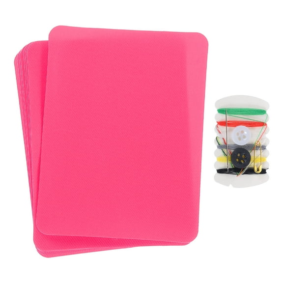 8 Pcs Iron on Patches with Sewing Kit 4.9"x3.7" Patches for Clothes Iron on Patches for Jeans, Bags Rose Red