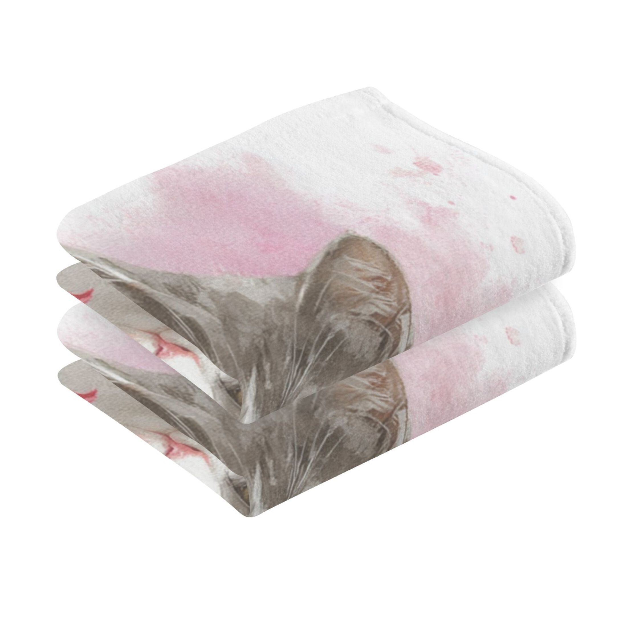 2 Pcs Hand Towels Sets A Gray-white Cat Cotton Towel Set Absorbent Face Towel for Bathroom Kitchen Shower Hotel Decor