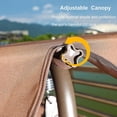 thumbnail image 5 of Topcobe 2-Person Outdoor Patio Swing Chair w/Convertible Canopy, Removable Cushions for Garden, Poolside, Backyard, Coffee, 5 of 7