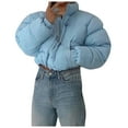 thumbnail image 5 of Vedolay Warm Winter Coats Long Sleeve Knit Coat Open Front Cardigan Coat Outerwear 2023 Blue,S, 5 of 5