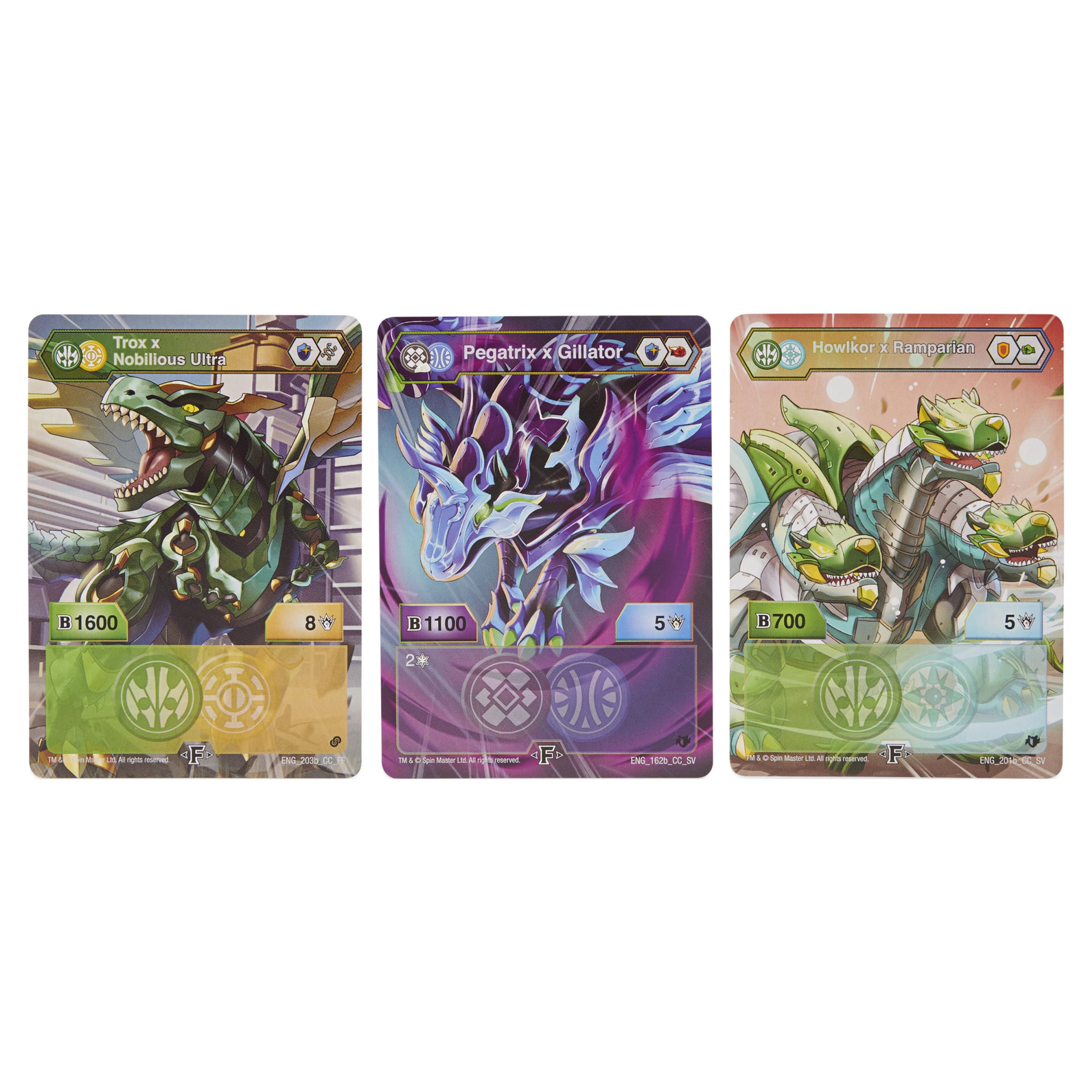 Bakugan Baku-Gear 4-Pack, Sairus Ultra with Baku-Gear and Fused Trox x Nobilious Ultra Collectible Action Figures