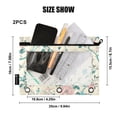 thumbnail image 3 of ALAZA 2 Pack Pencil Pouch Flowers Pencil Case for 3 Ring Binder Clear Window Pencil Bag Organizers, 3 of 6