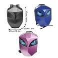 thumbnail image 2 of ZheElen PVC Motorcycle Backpack Backpack Hard Shell Laptop Bag Motorbike Riding Daypack Helmet Bag Grey, 2 of 6