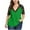 Green, variant on Scyoekwg Short Sleeve Shirt for Women Summer Lace V-Neck Splicing Tunic Tops Solid Color Patchwork Trendy Comfy Casual Loose Shirts Blue XXXXL