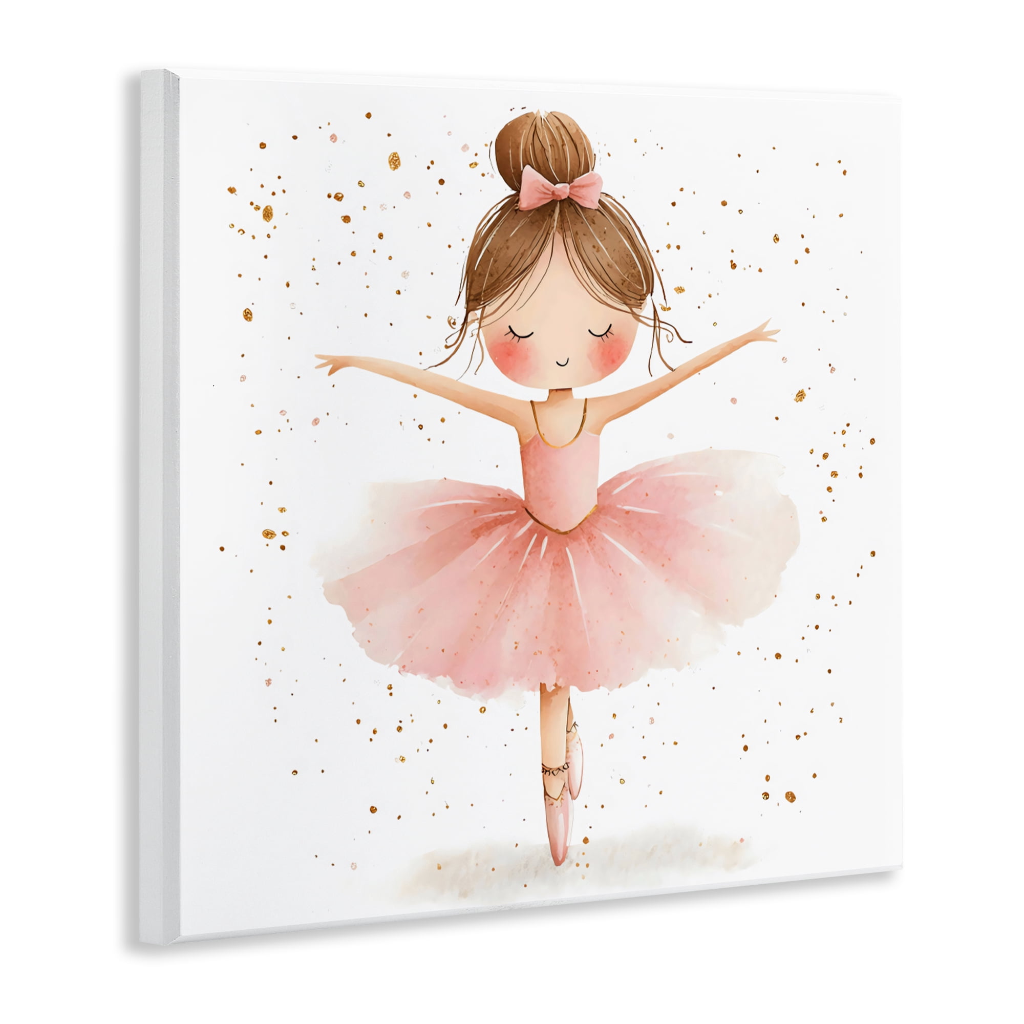 Stupell Industries Sweet Ballerina Pose Wall Plaque Art, design by Creative Studio
