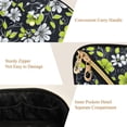 thumbnail image 5 of FORMRS Makeup Bag Travel Cosmetic Organizer for Women Fold Flat Zipper Pouch with Handle, White Flower Pattern, 5 of 8