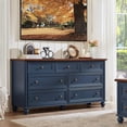 thumbnail image 3 of Joaxswe Bedroom Furniture Sets, Include 7-Drawer Dresser & 43.5" Tall Chest of Drawers and 2 Nightstands, Navy Blue, 3 of 9