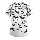 thumbnail image 3 of Plus Size Halloween Printed Working Uniform Tops For Women V-Neck Short Sleeve T-Shirts Workwear Tee With Pockets, 3 of 4