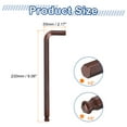 thumbnail image 2 of Uxcell 2pcs Ball End Hex Key Wrench 1/2" SAE S2 Steel Long Arm L-Shape Hexagon Wrenches Repairing Tool for Home Bike Motorcycle Repair, Red Brown, 2 of 7