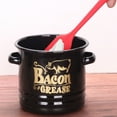 thumbnail image 4 of Grease Trap Jar, Bacon Grease Container with Strainer & Food-Grade Silicone Spatula, Pot Fat Storage With Lid, Easy Grip Handle for Kitchen Storing Frying Oil & Cooking Grease (Black), 4 of 9