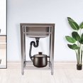 thumbnail image 2 of KOLHGNSE 304 Commercial Stainless Steel Kitchen Sink Free Standing 1 Compartment Utility Sink For Restaurant and Kitchen, 2 of 4