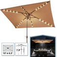 thumbnail image 4 of Strong Camel 10'x6.5' Outdoor 26 LED Lights Patio Umbrella Rectangle Sunshade, 4 of 8