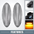 thumbnail image 3 of Unique Bargains Pair LED Side Marker Light 81730-02 Front Turn Signal Lights for Toyota Yaris Clear Lens Amber LED Light, 3 of 6