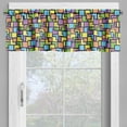 thumbnail image 4 of Ambesonne Geometric Valance & Curtain, Retro Shapes Pattern, 55"x45", Multicolor, 4 of 6