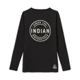 thumbnail image 2 of Women's Circle Block Logo Henley Long Sleeve T-Shirt, Black, 2 of 2