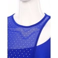 thumbnail image 6 of YONGHS Lyrical Dance Costume for Women Sheer Mesh Cutout Modern Contemporary Dance Long Dress Royal Blue XXL, 6 of 7