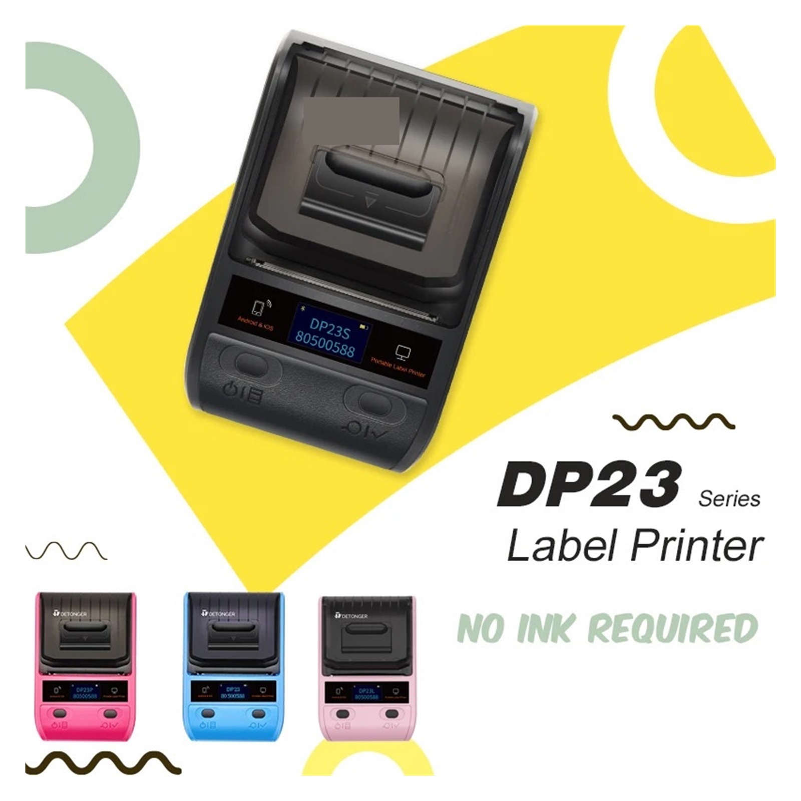 Multifunctional Wireless BT Mobile for Barcode Thermal Label Maker Printer