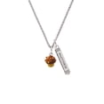thumbnail image 2 of Delight Jewelry Resin Mini Vanilla Cupcake with Chocolate Frosting Silvertone Mother Daughter Bar Charm Necklace, 23", 2 of 4