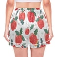 thumbnail image 2 of Women's Silk Pajama Shorts Apple Snow Pajama Shorts Women's Casual Pajama Shorts with Pockets, 2 of 6