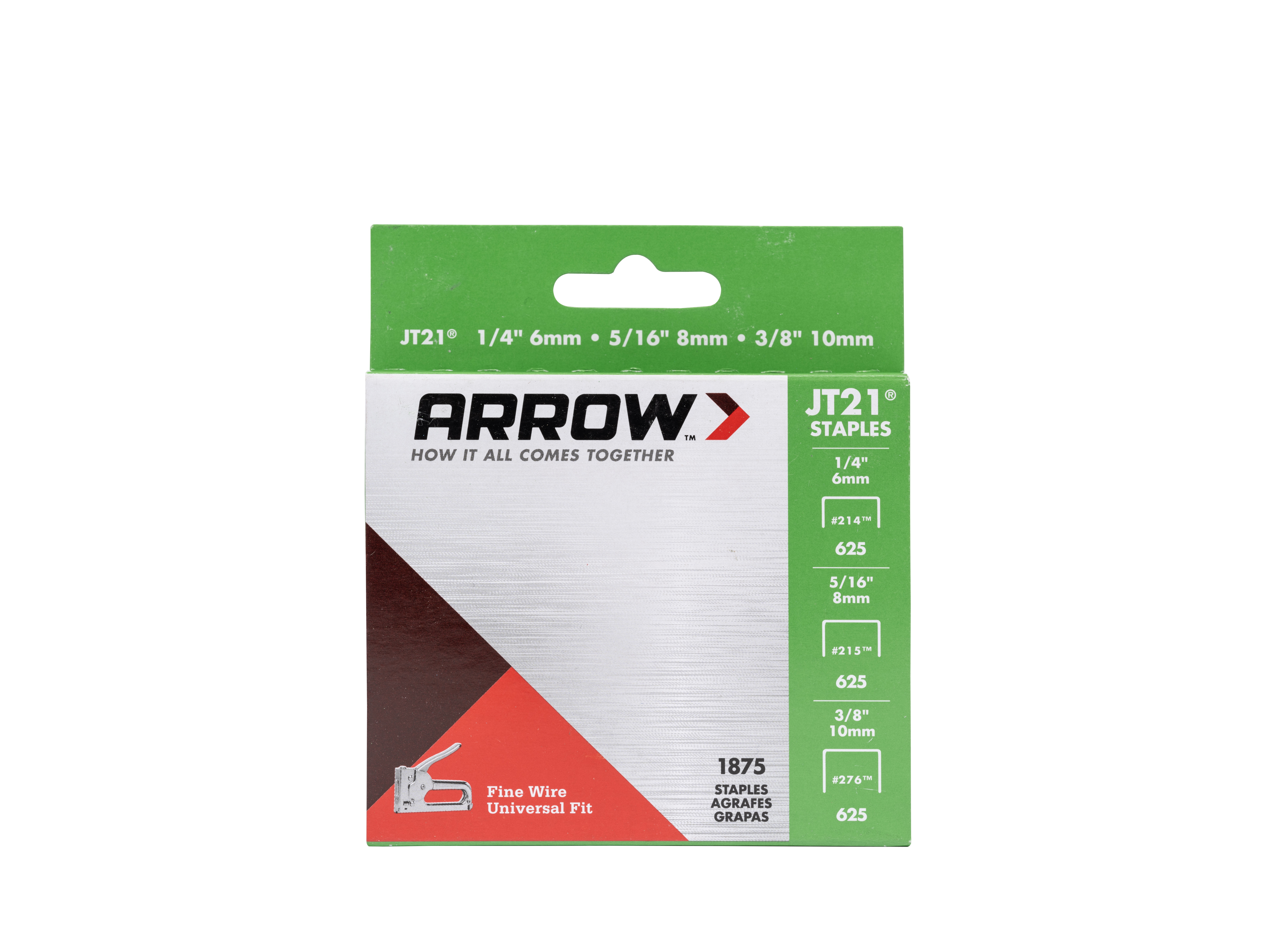 #215 Arrow 5/16" W 7/16" L Wide Crown Light Duty Staples JT21 Office Box 1000 