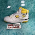 thumbnail image 2 of New Balance 650 White Yellow Men’s Leather High Top Retro Shoes Size 9, 2 of 5