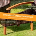 thumbnail image 5 of Homy Grigio 3 Pcs Outdoor Patio Furniture Sets, Outdoor Patio Rattan Chair with Side Coffee Table, Conversation Set Outdoor for Yard Garden Backyard Lawn(Browm), 5 of 7