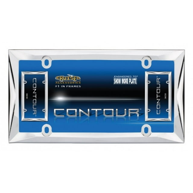 Cadre de Plaque d'Immatriculation Contour Chrome