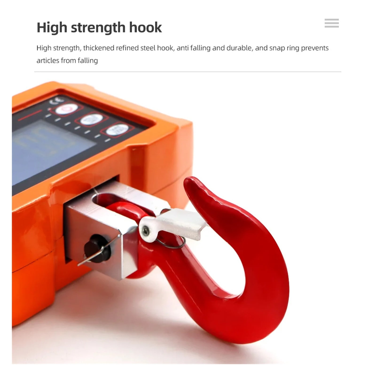 Crane Scale Digital Scales 500kg/1000lb LCD High Accurate Industrial Heavy Duty Hook Hanging Scales Balance