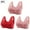 Red, variant on Crunowin Women's Front Button Bra 3 Pack, Solid Color Plus Size Traceless No Underwire Breathable Comfort Daily Underwear Beige XL