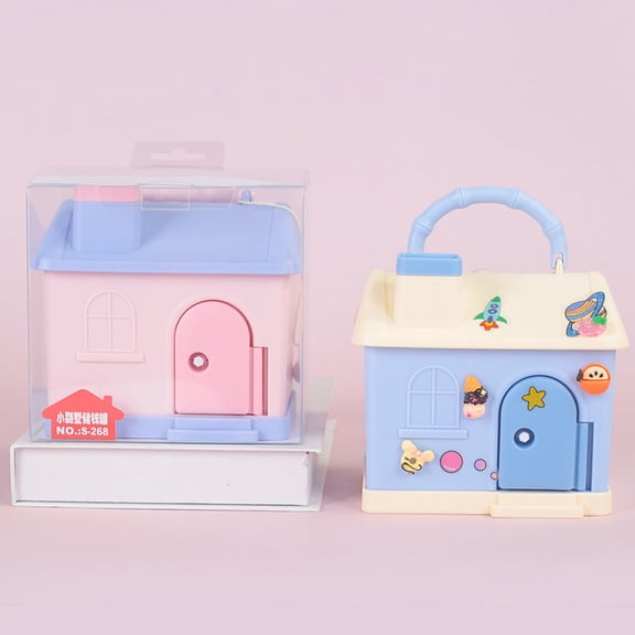DEMACRIO House Design Money Jar Coin Bank Multi 1Pcs 5.50X4.72X3.54in