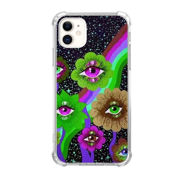 Eye Flowers Case Compatible with iPhone 11,Unique Art Design TPU Bumper Cover Case