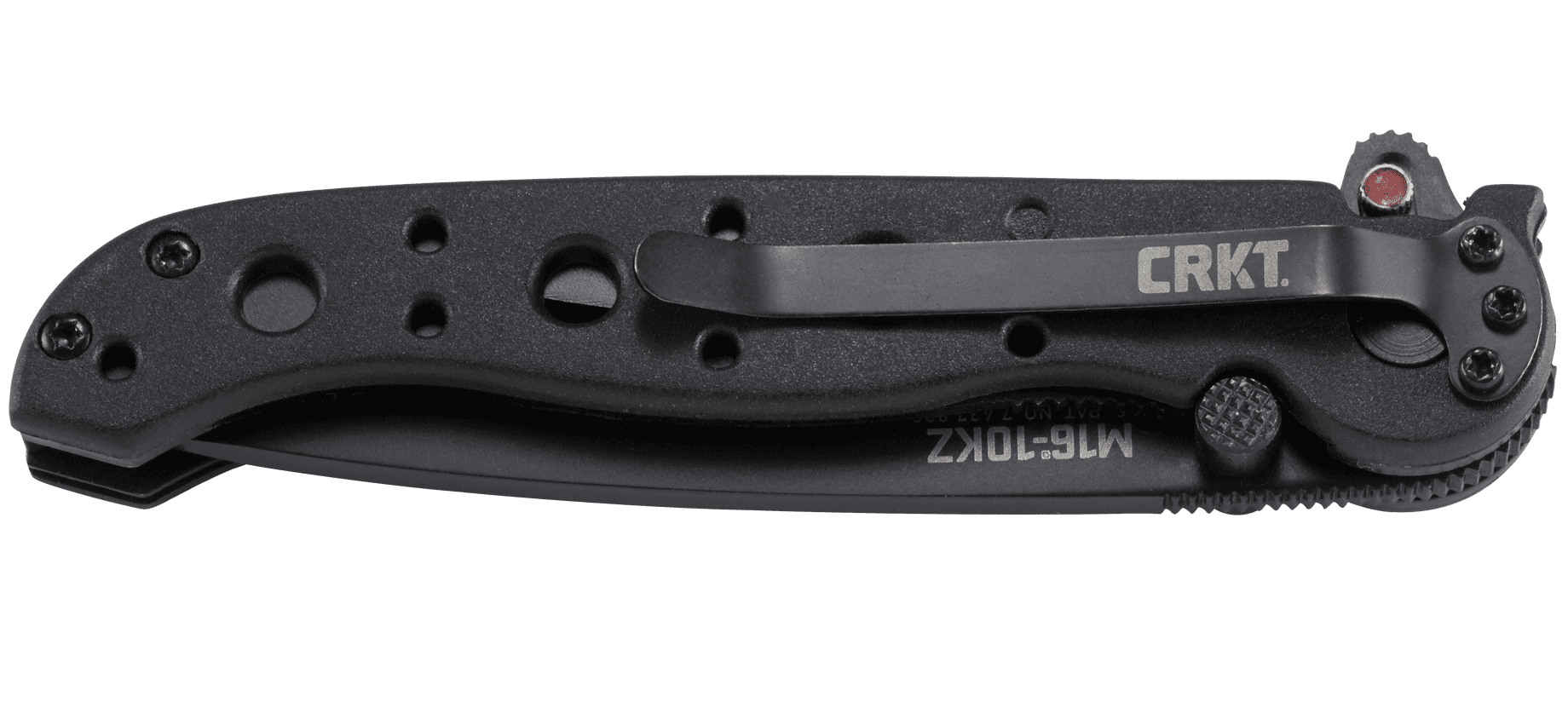 CRKT M16-10KZ Folding Knife with Liner Lock: 1.4116 Triple Point Serrations Blade, Glass-Reinforced Nylon Handle, Pocket Clip, M16-10KZ