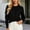 Black, variant on Womens Sweaters Cardigan Sweaters for Women Button Stockinette Knit Cardigan Cocoon Long Sleeve Crew Neck Black Knit Tops for Women XL