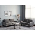 thumbnail image 5 of JERFIT Modern Gray Loveseat Sofa with Solid Wood Frame, Plush Microfiber Fabric for Cozy Living Room, Bedroom, 5 of 7