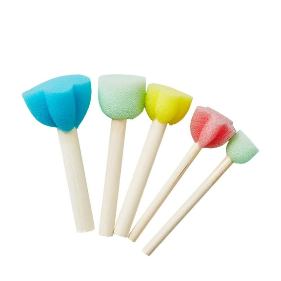 BESTSKY 5Pcs Foam Paint Brushes,1-5Cm Foam Brush,Multiple Sizes Available Sponge Paint Brush,Multicolor
