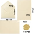 thumbnail image 5 of 50pcs A7 Beige Greeting Card and Envelope Set for Postcards Invitations (50 Cards, 50 Envelopes, 50 Sticker Sheets), 5 of 5
