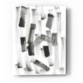 thumbnail image 1 of Epic Art 'Black and White Strokes North' Acrylic Glass Wall Art, 12"x16", 1 of 2