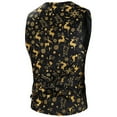Mens Vests Casual,Mens Christmas Printed Pocket Buttons Sleeveless V